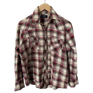 Vintage Lariat Plaid Flannel Pearl Snap Men’s Medium